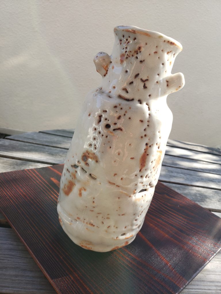 紅志野焼　花瓶