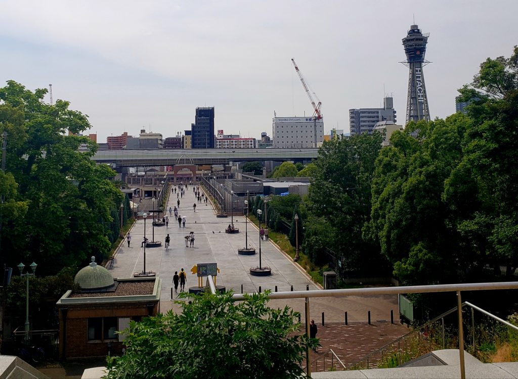 大阪市立美術館から西方の眺め